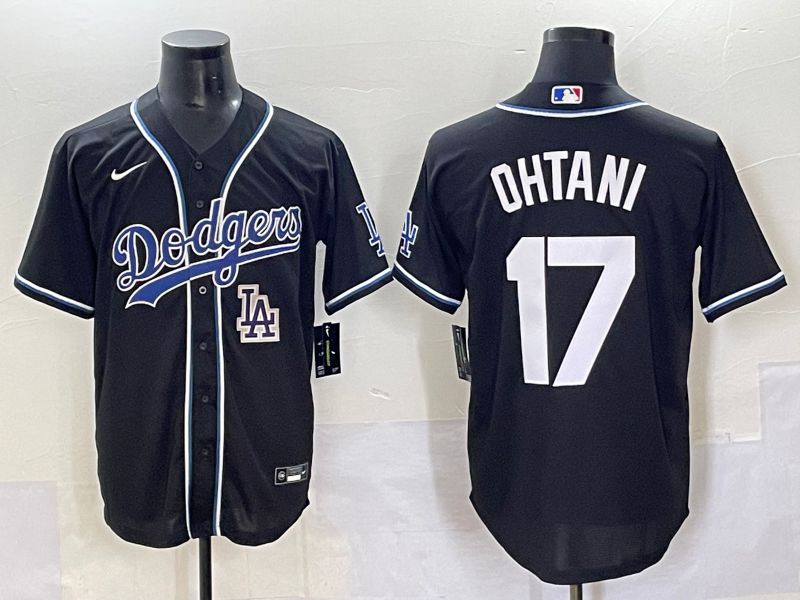 Men 2025 Los Angeles Dodgers 17 Ohtani Black Three generations Fashion Nike MLB Jersey style 70425